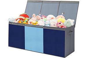 Oxford Collapsible Light and Dark Blue Toy Storage Box