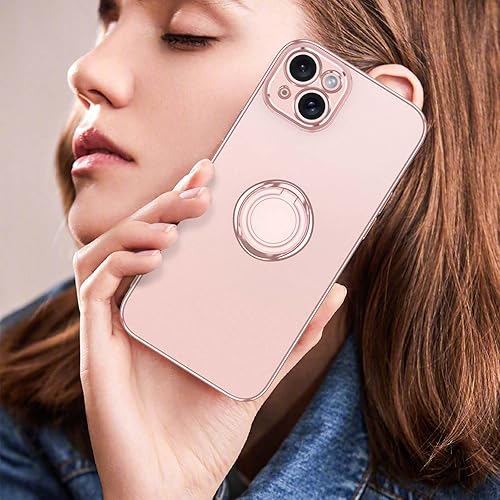Miniatura 7 de LONTECT Funda para iPhone 15, a prueba de golpes, delgada, resistente, resistente a las caídas, con soporte de anillo, duradera y antideslizante,