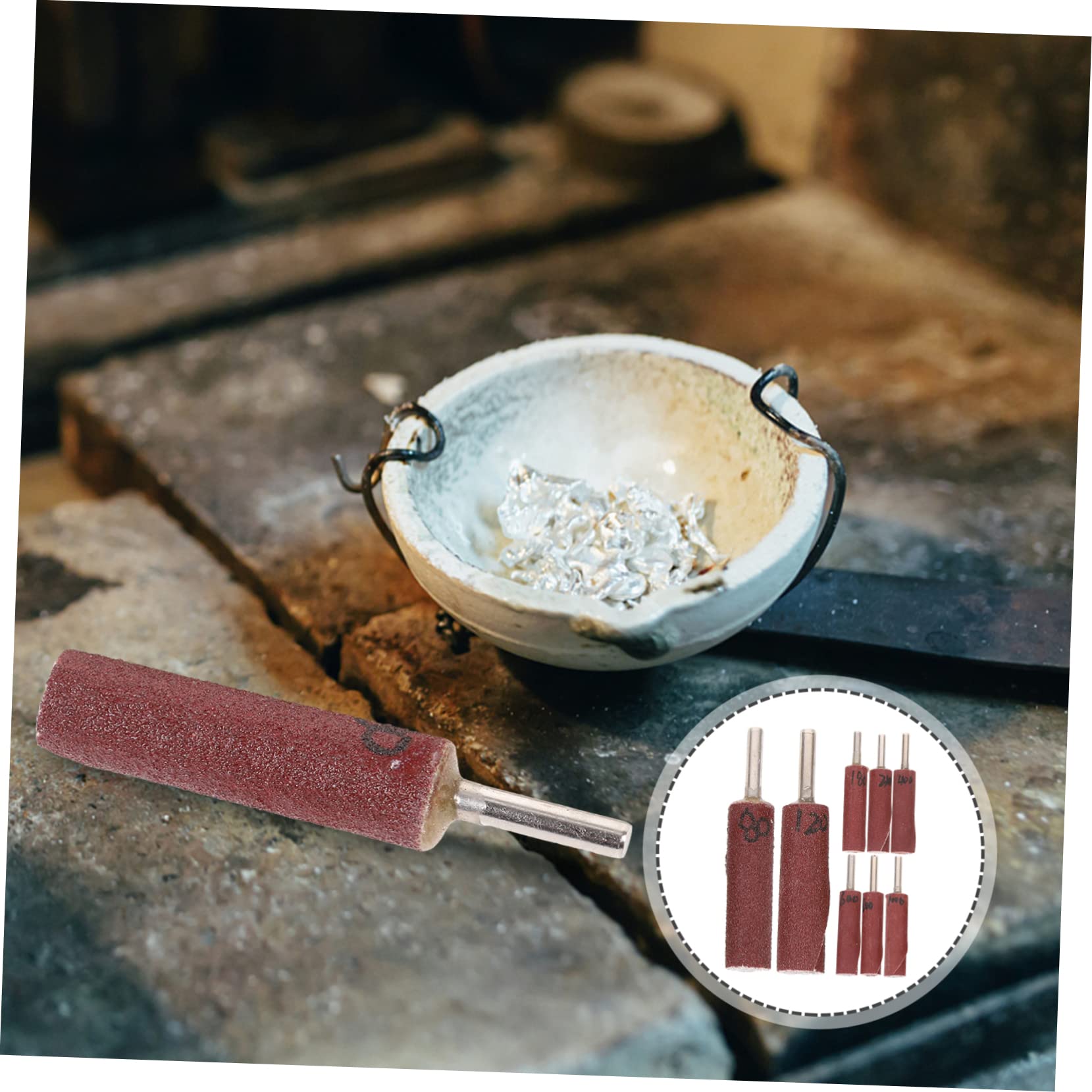 Operitacx 3 Set Kit Ruote Lamellari Abrasive con Cilindrico per Levigatura e Lucidatura Dettagliata Alta Resistenza e Granulometrie per Spazi Stretti