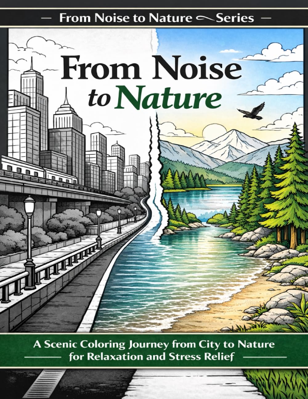 From Noise to Nature: A Scenic Coloring Journey from City to Nature