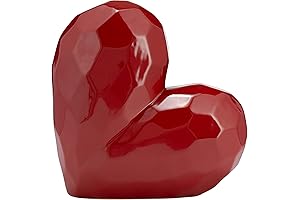 11-Inch Red Ceramic Heart Table Decoration