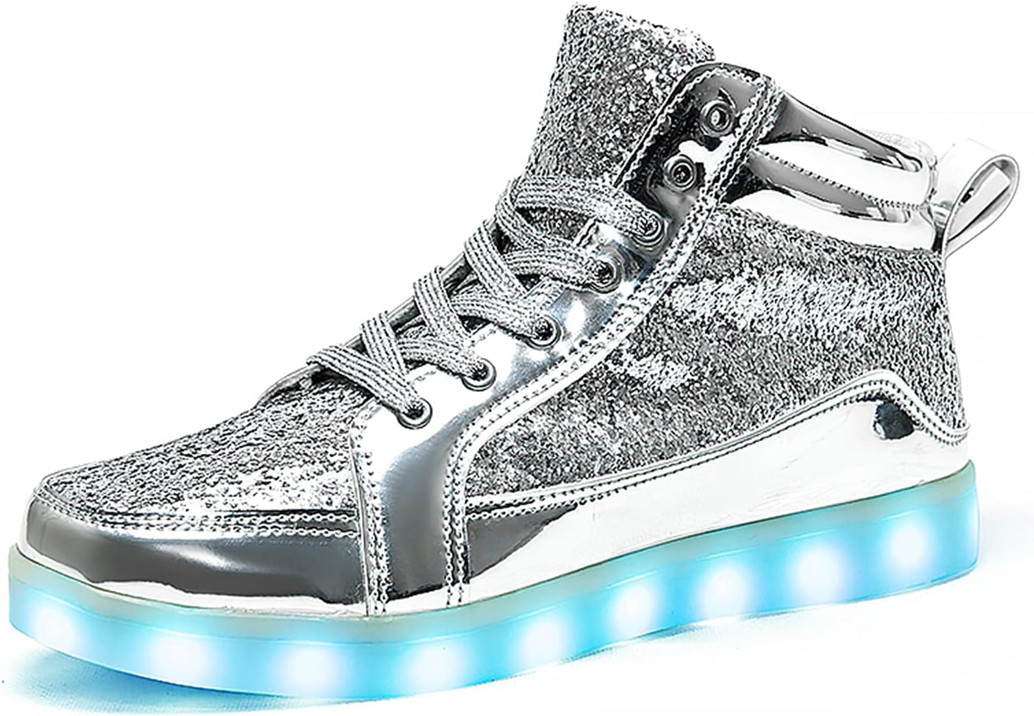 IGxx LED Light Up Shoes Light for Men High Top LED Sneakers USB Recharging Shoes Women Glowing Luminous Flashing Shoes LED Kids