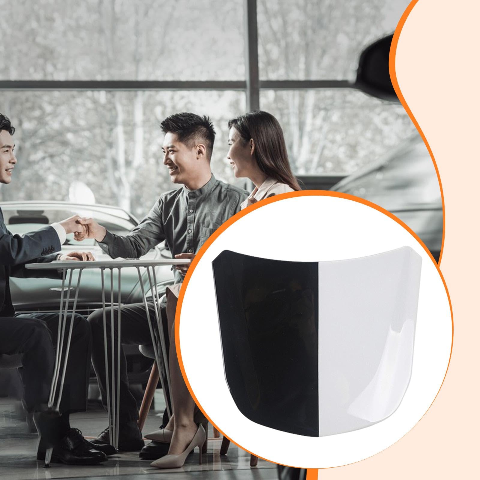Modello di Esposizione Cofano Auto Metallo Dimostratore Mini Cappuccio Vernice Pannello Vetrina Pellicola Protettiva Accessorio Dimostrativo Avvolgime, Nero Bianco