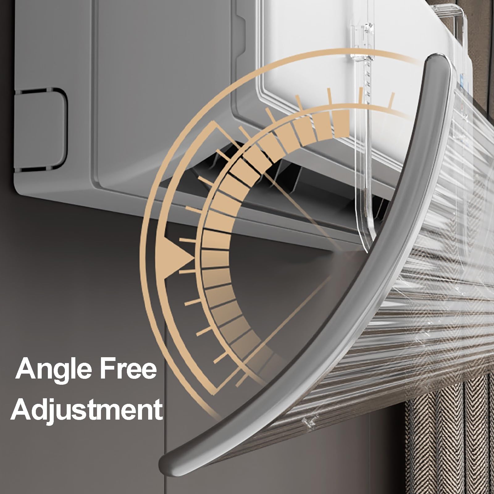Deflettore Condizionatore Universale di Ventilazione Regolabile Trasparente Deflettori per Condizionatori Split e a Parete, Anti-Soffio Diretto(110x18cm/43x7in)