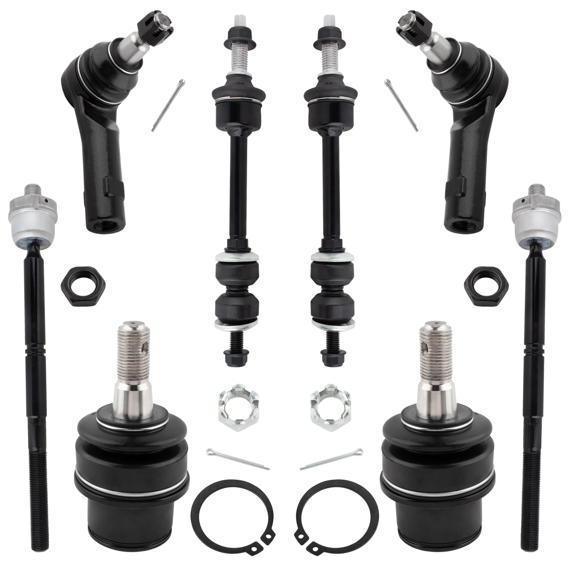 Toyota Ball Joint 8-Piece Front Suspension Kit For 2003-2008 Toyota Corolla - Sway Bar, Ball Joints & Tie Rods Suspension Corolla - Foto 3