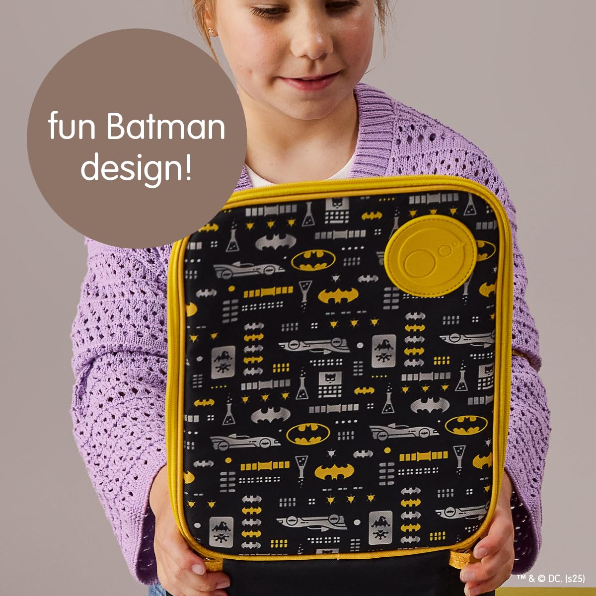 Bbox - Borsa termica per il pranzo, flessibile, motivo: Batman