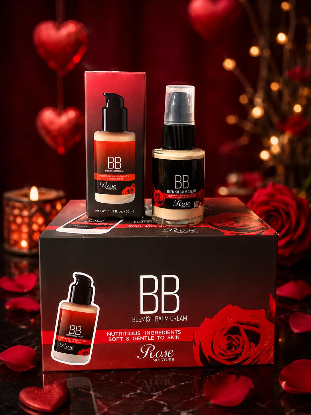 Rose Moisture BB Blemish Balm Cream, Nutritious Ingredients, Soft & Gentle to Skin, 30 ml-picture-40