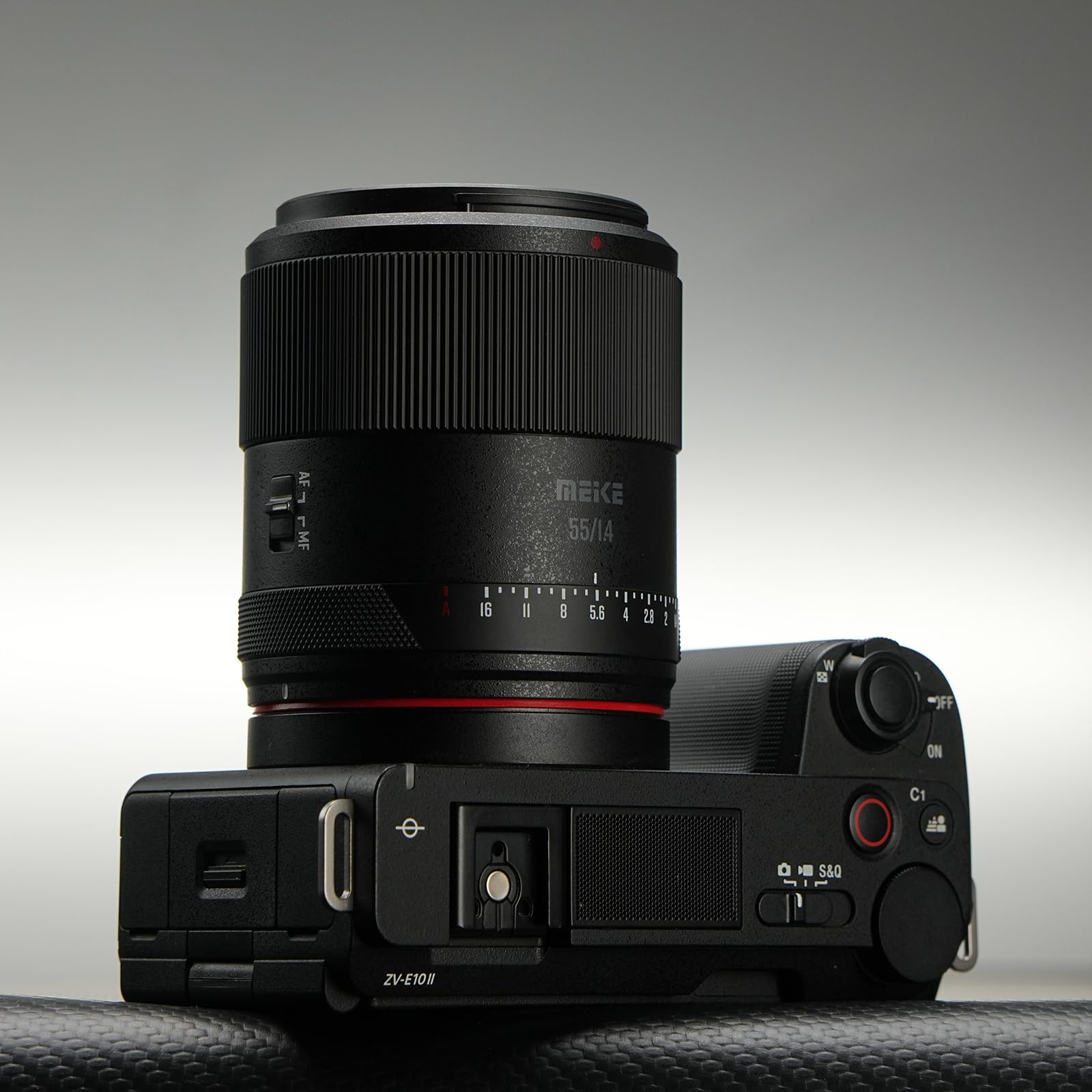 Meike - Obiettivo 55 mm f1.4 con autofocus, ampia apertura e motore STM, per Sony E-Mount APS-C, compatibile con Sony A6400, A5000, A5100, A6000, A6100, A6300, A6500, A6600, A6700, ZV-E10, ZV-E10 II