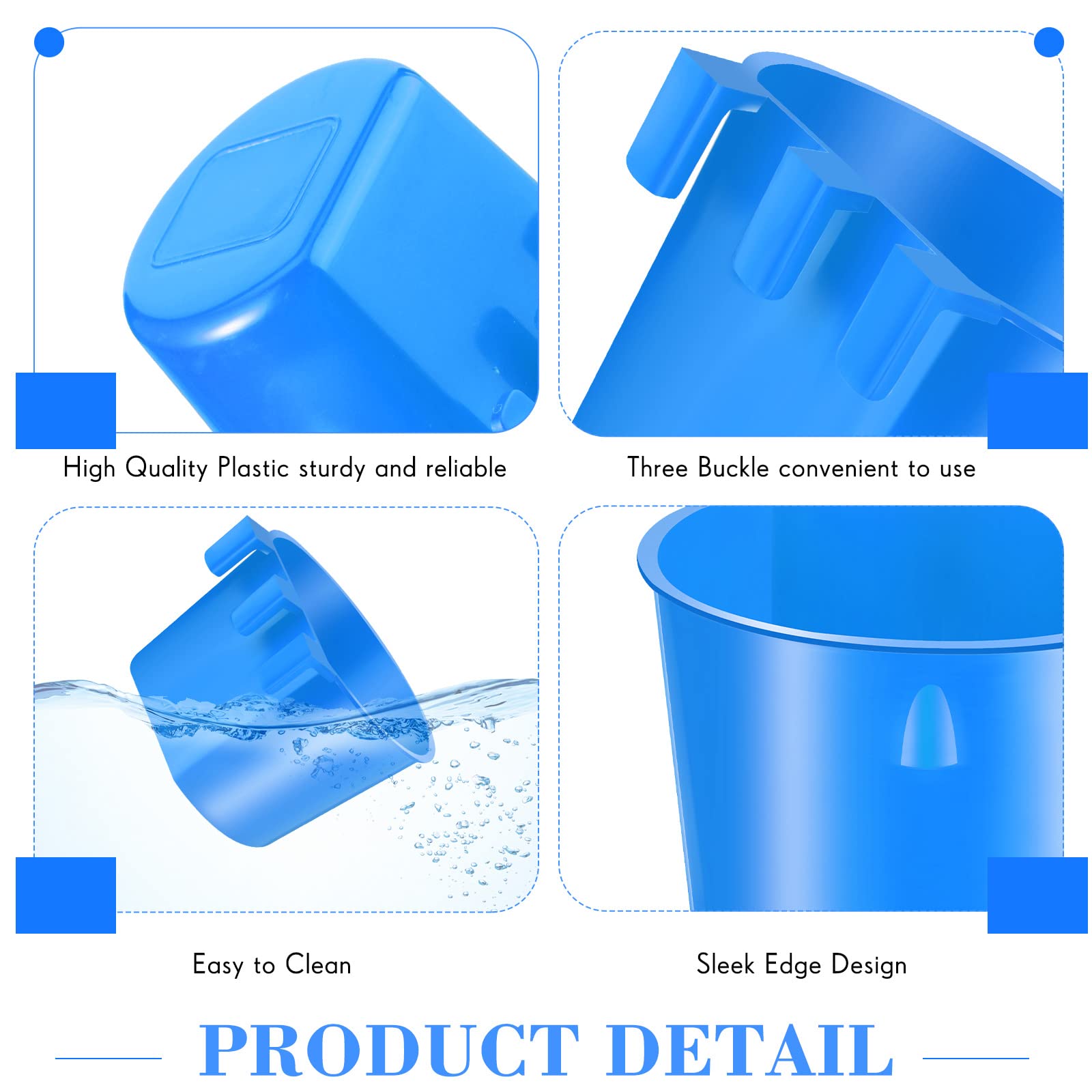 Lot de 60 bols à suspendre en forme de cage pour oiseaux - 237 ml - En plastique - Pour poulet, perroquet, perruche (bleu)