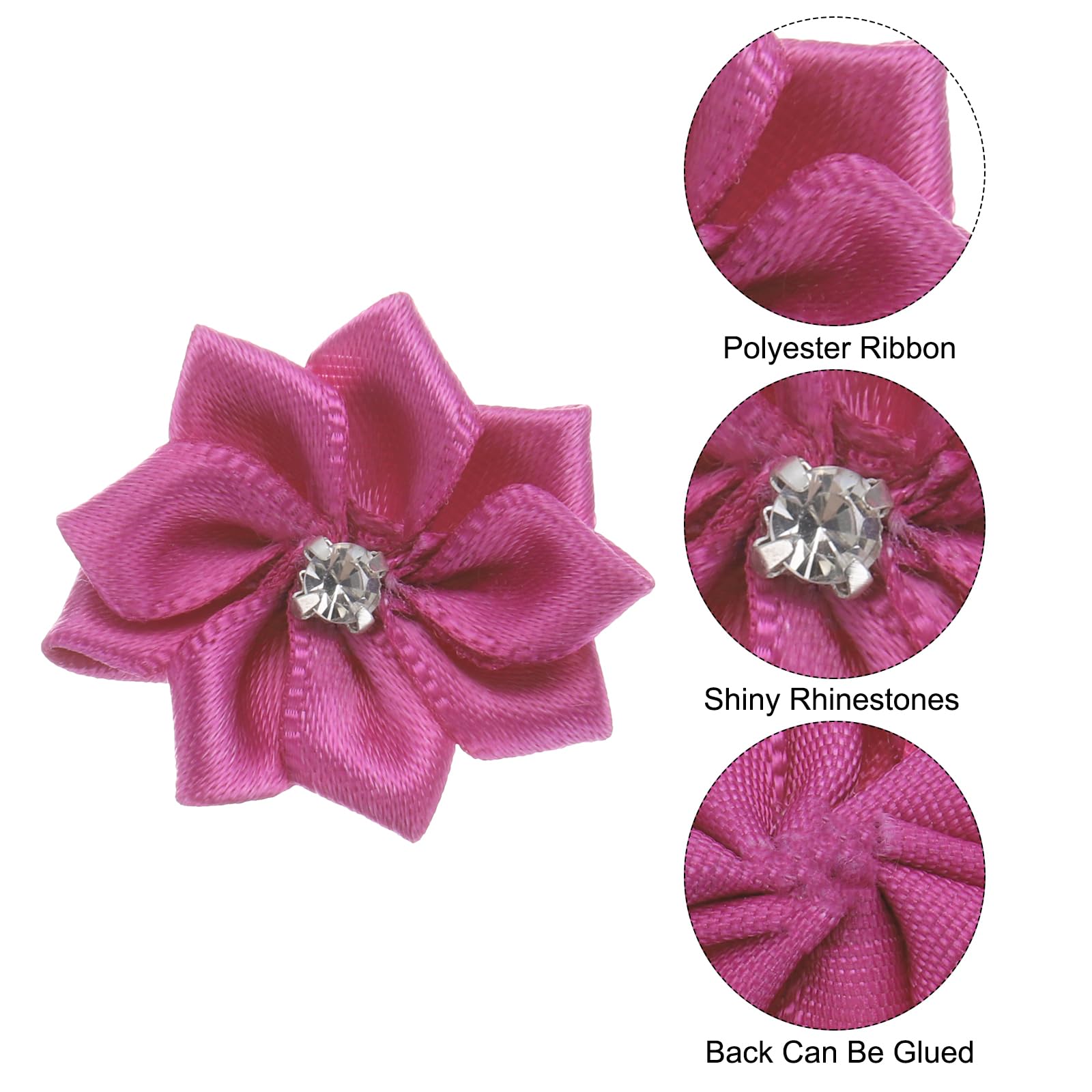 PATIKIL 1.2 Inch Small Ribbon Flowers - Image 3