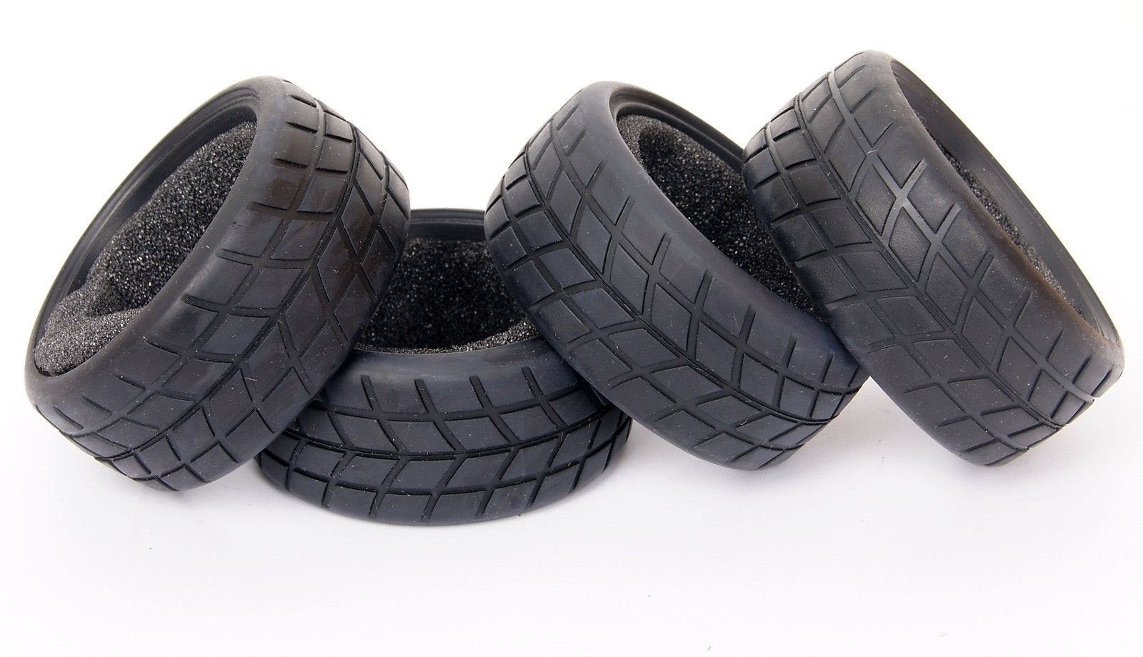 Hobbypower Racing Speed Rubber Sponge Tires Tyre for HSP 1:10 On-Road Car (Pack of 4 pcs)