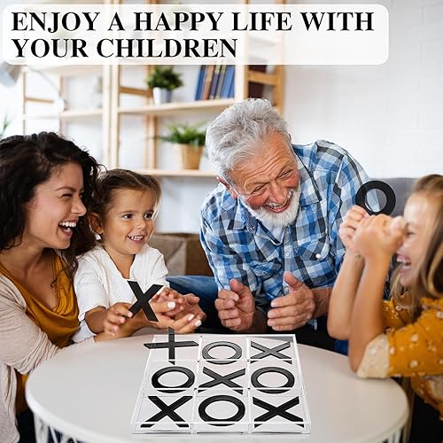 Miniatura 4 de Juego de 2 juegos acrílicos de Tic Tac Toe y tablero de 4 en fila, juegos al aire libre para adultos y familia, juegos de mesa de estrategia para