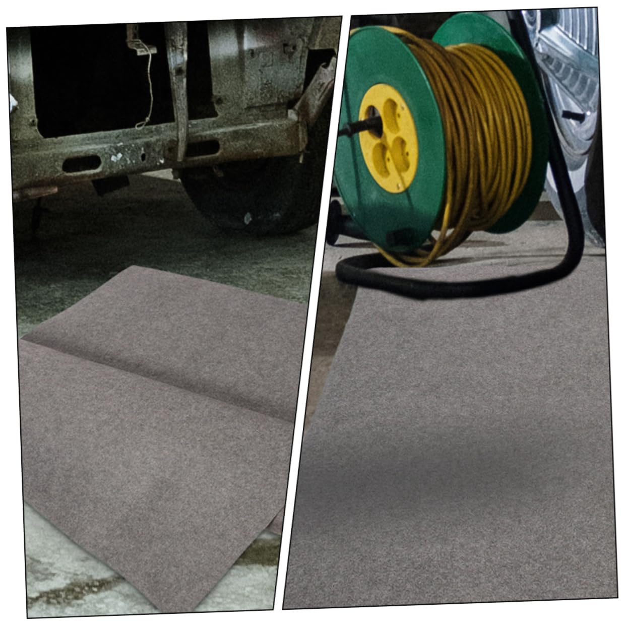 SOLUSTRE Tapis de Sol Facile à Stocker Absorbant L’Huile de Garage en Feutre Résistant à L’Usure, pour Entretien et Réparation Automobile