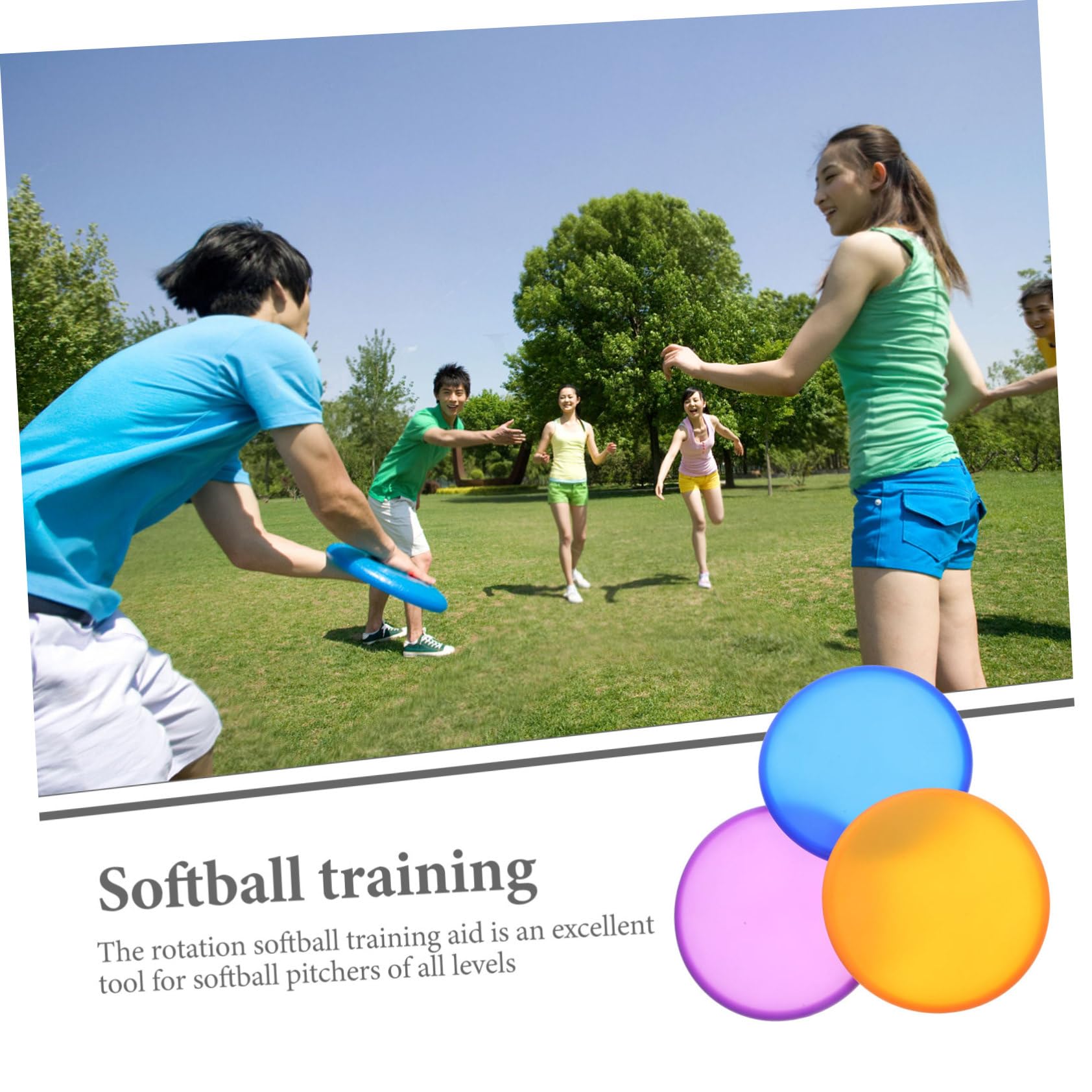 VANZACK 3pcs Golf Aid Softball Pitching Mat Pitching Trainer Skill Trainer Softball Improvement Aid