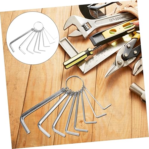 Miniatura 5 de DOITOOL Juego de llaves inglesas, 8 piezas, herramienta de reparación de bicicletas, kit de reparación de conductor, chapado en plata, acabado de