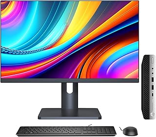 HP Prodesk 600 G4 Micro Computer Mini PC | Intel Quad Core i5-8500T Up to 3.5Ghz | 16GB DDR4 RAM 512GB M.2 SSD Storage | 4K Support | 27 Inch Monitor | USB 3.0, USB-C | Windows 11 Pro - (Renewed)