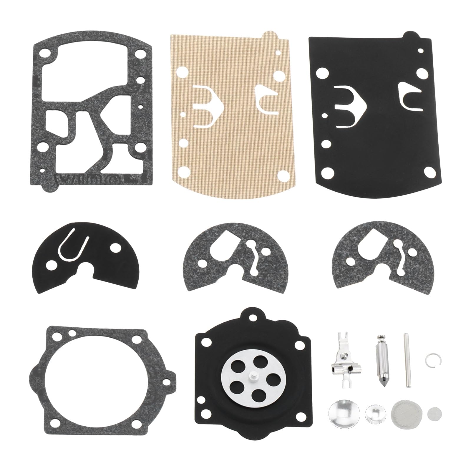 YINETTECH 1 Set Lawn Mower Carb Rebuild Kit Compatible with Walbro WB37 K10-WB WB-2 WB-3 WB-5 WB-26 Compatible with Paramotor Compatible with