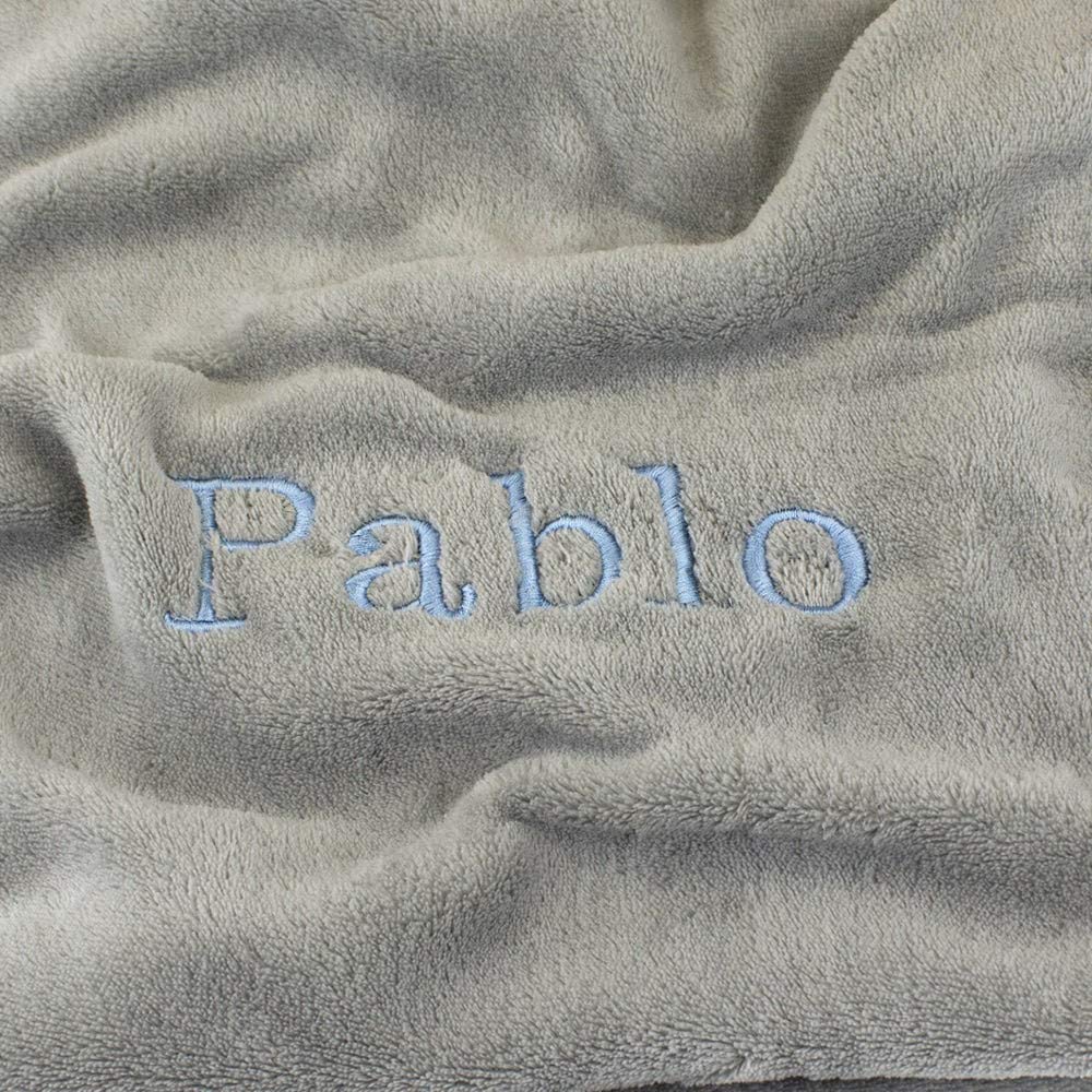 Regalo Neonato Maschio Femmina | Regalo con una coperta | un doudou Grigi i un Un pigiama blu (taglia 3/6 mesi) Presentato in una scatola molto elegante | | BebeDeParis