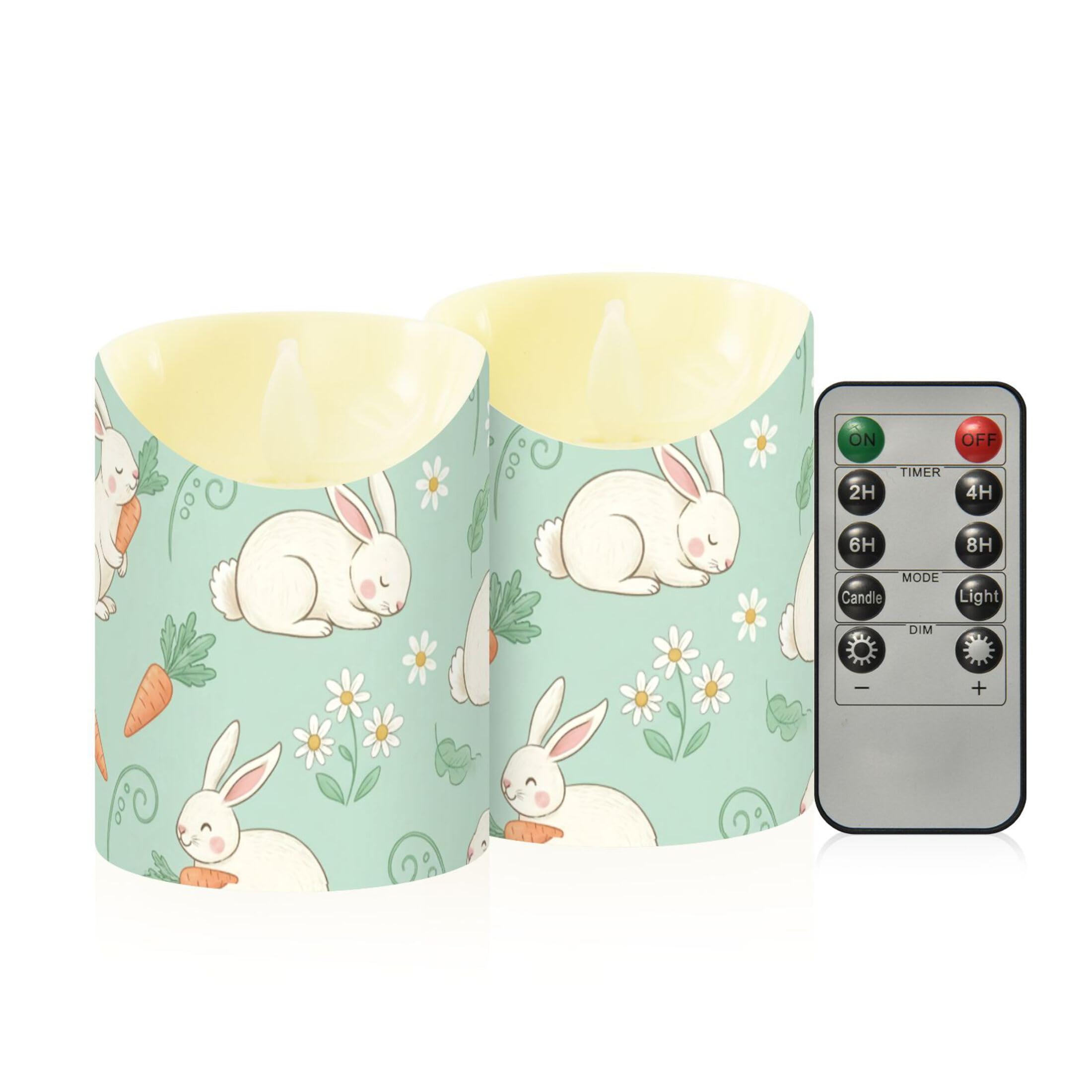 Kutsu Flameless Candles Set of 2, Battery Operated LED Flickering Candles