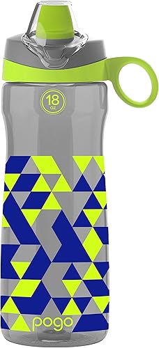 Pogo Botella de agua con popote suave