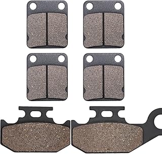 Cyleto FA54 Carbon Fiber Front and Rear Brake Pads for YAMAHA Kodiak 450 YFM450 2003-2004 Wolverine 450 YFM 450 2006-2010 Grizzly 450 YFM450 4x4 2007-2010 ATV