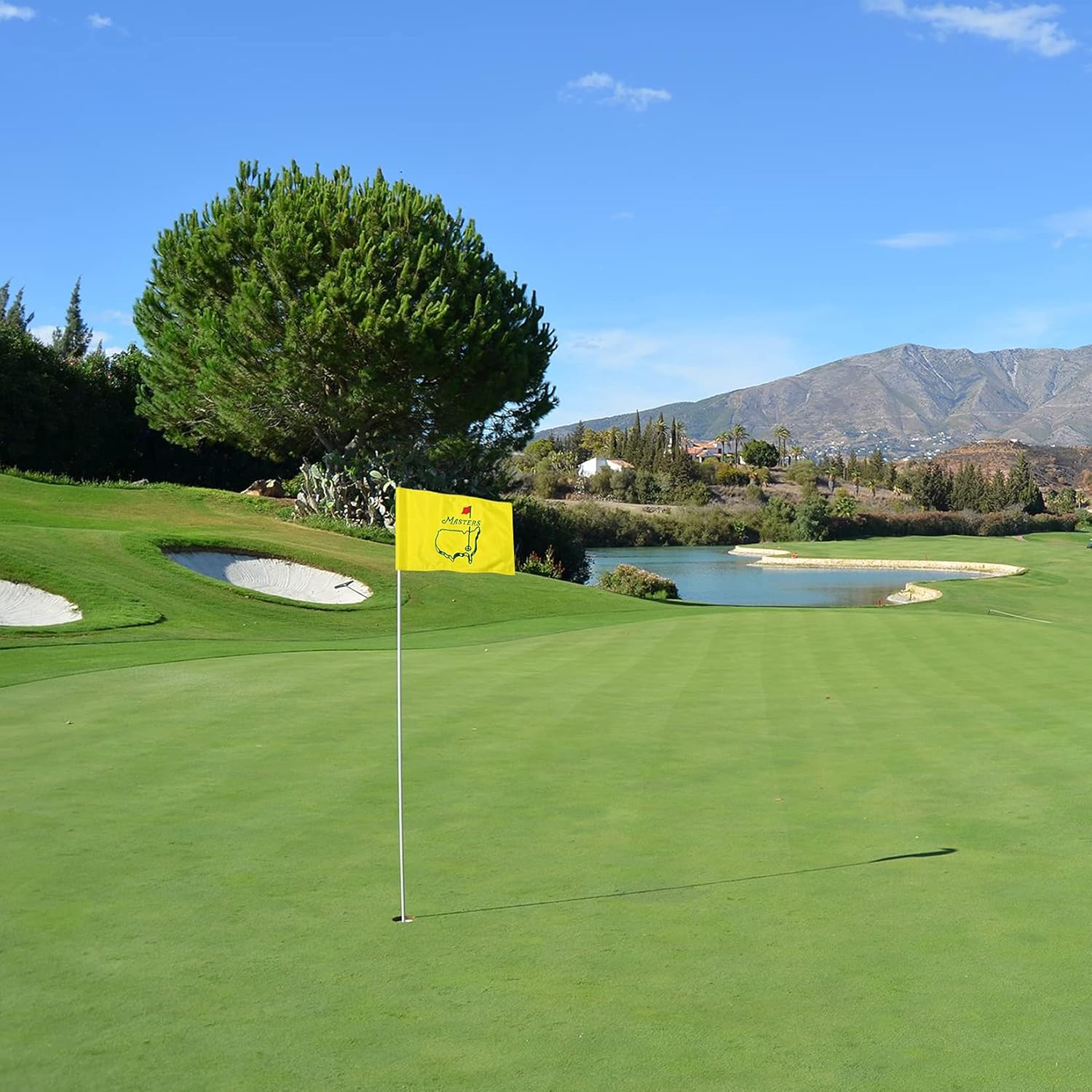 COGOLFING Embroidered Golf Flag, Double-Side Augusta National Flag with Regular Tube, Double-Sewn Durable 420D Nylon Golf Pin Flags for Golf Course Driving Range, 20” L x 13” H, 1-pack