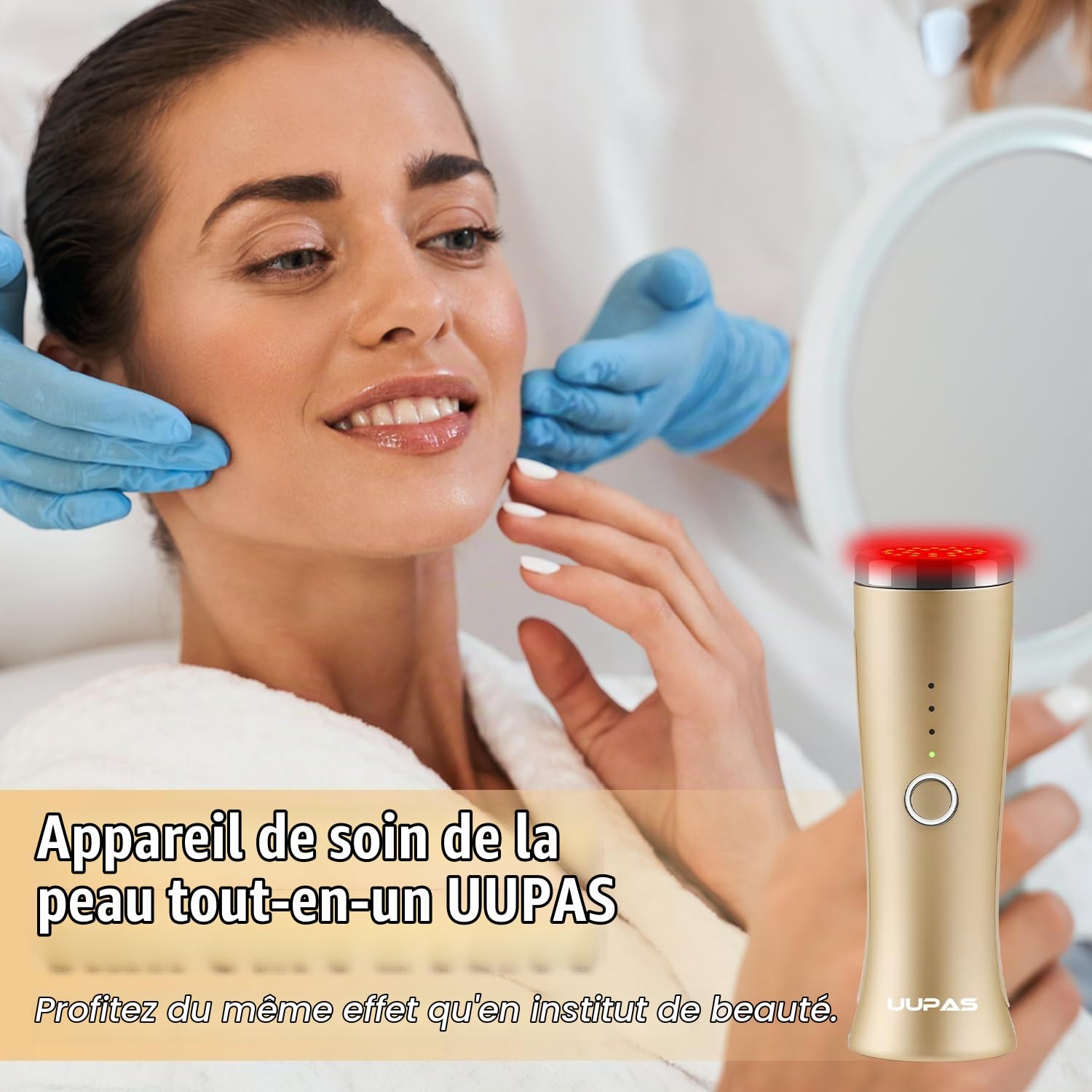 Appareil Anti Rides Visage - Autorisé par la FDA - UUPAS Rouge