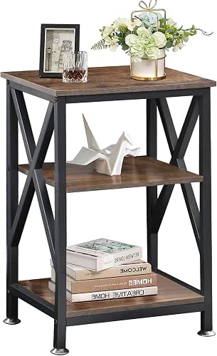 End Tables with Storage Shelf, 12" Deep x 16" Wide