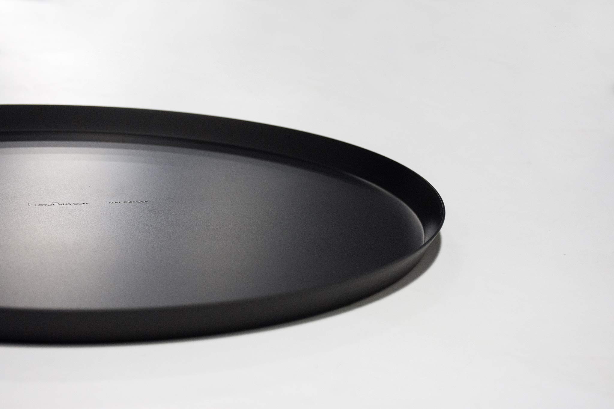 LloydPans 16x.75 Inch Deep Pizza Cutter Pan, Pre-Seasoned PSTK, Anodized Aluminum Molde Cortador, Aluminio, Gris Oscuro