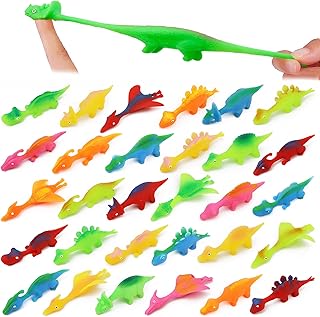 30 Pcs Slingshot Dinosaur Finger Toys, catapult toys as fun as slingshot chicken, cute shapes, more colors, Great for Flying Games and Party Favors.