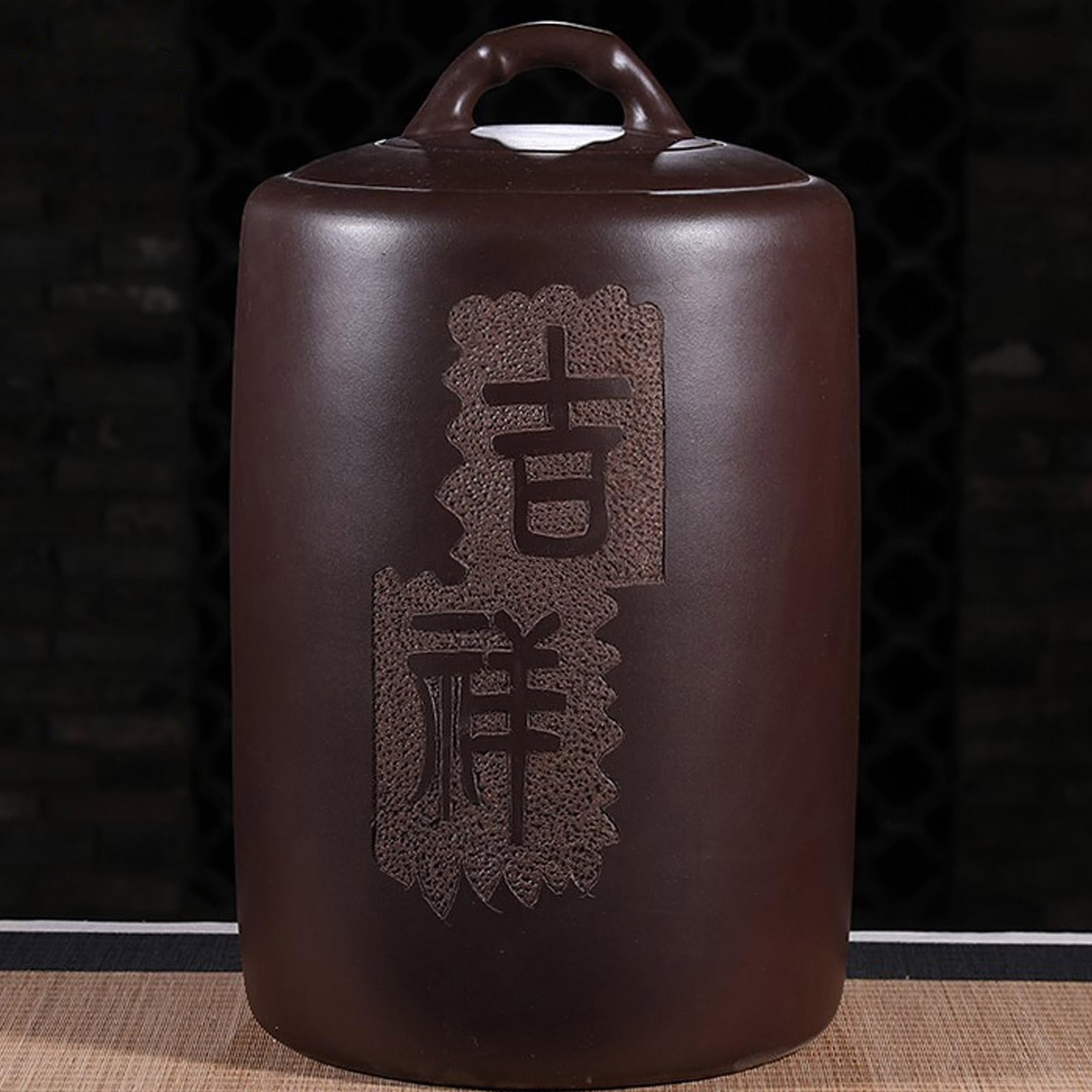 Barattoli ermetici per la conservazione degli Alimenti, barattoli Cinesi sigillati di Grande capacità per Il Riso, contenitori in Ceramica per la conservazione degli Alimenti(A,25KG)