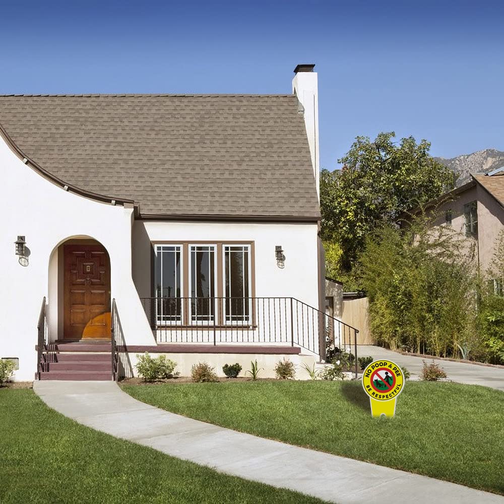 Cartello Con Scritta "No Dog Poop, Double Face No Pooping