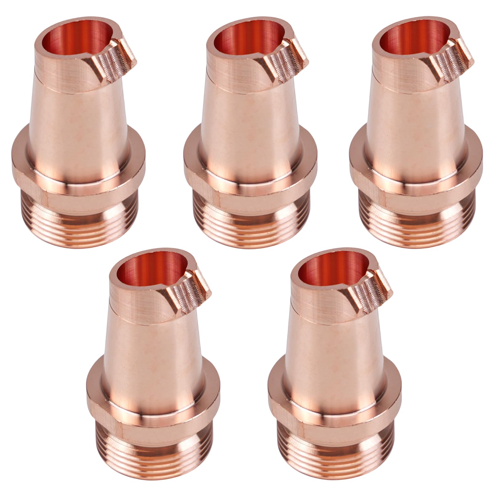 WTTTOOLS Laser Welding Nozzle 5 Pcs Laser Welder Nozzle Tip Kit AS-20D Copper Nozzles H32 for Portable Laser Welding Gun Laser Welder Head Laser