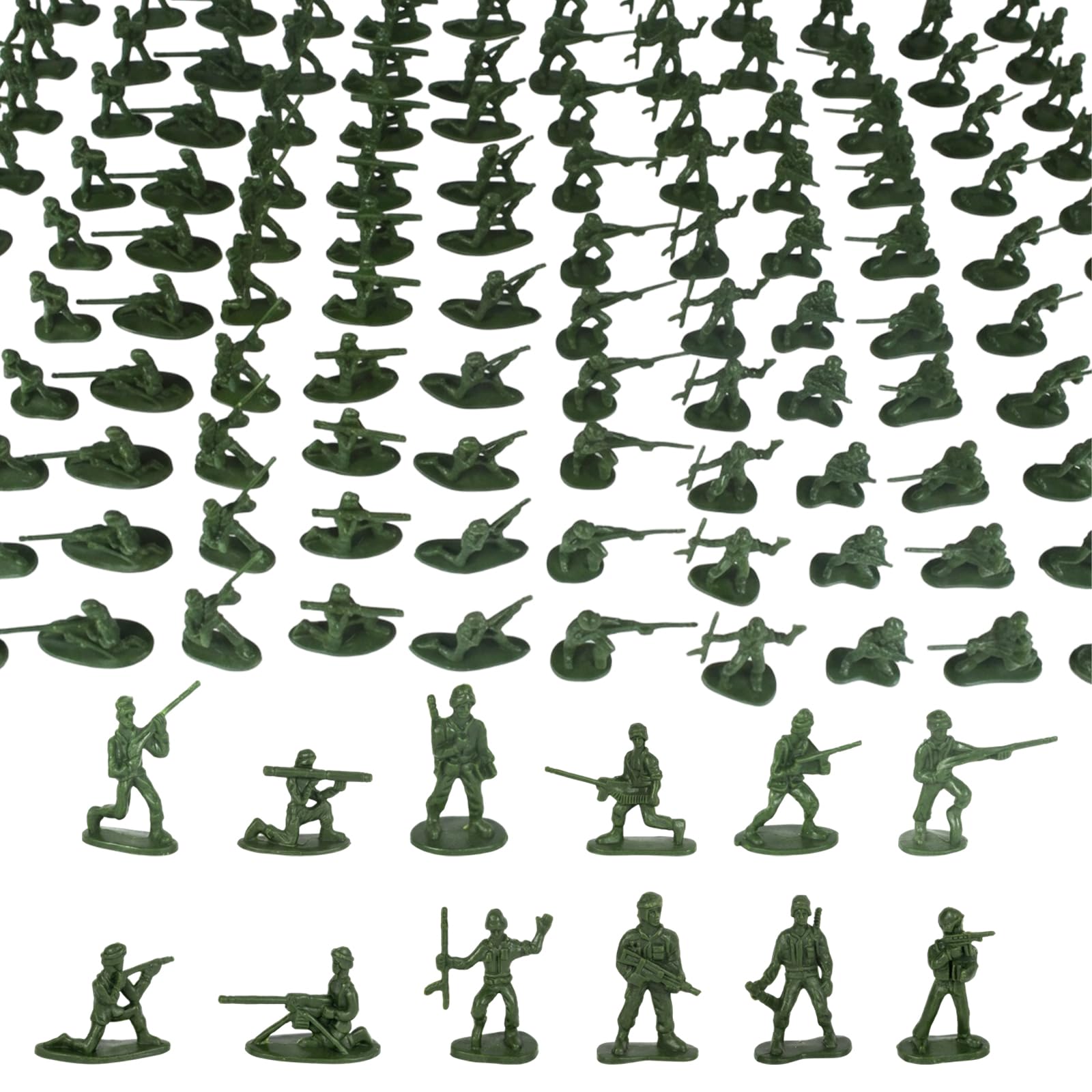 100 Pcs Toy Soldiers, Army Toys, Small Soldiers Battle Figures, Military Themed Party Favors, Indoor Outdoor Play, for Collectors