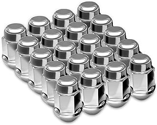 Richeer 20PCS 1.4 inch Wheel Lug Nuts Chrome, 12x1.5 Closed End Bulge Acorn Lug Nuts Aftermarket Tuner for Accord Civic Element HR-V Escape Sierra