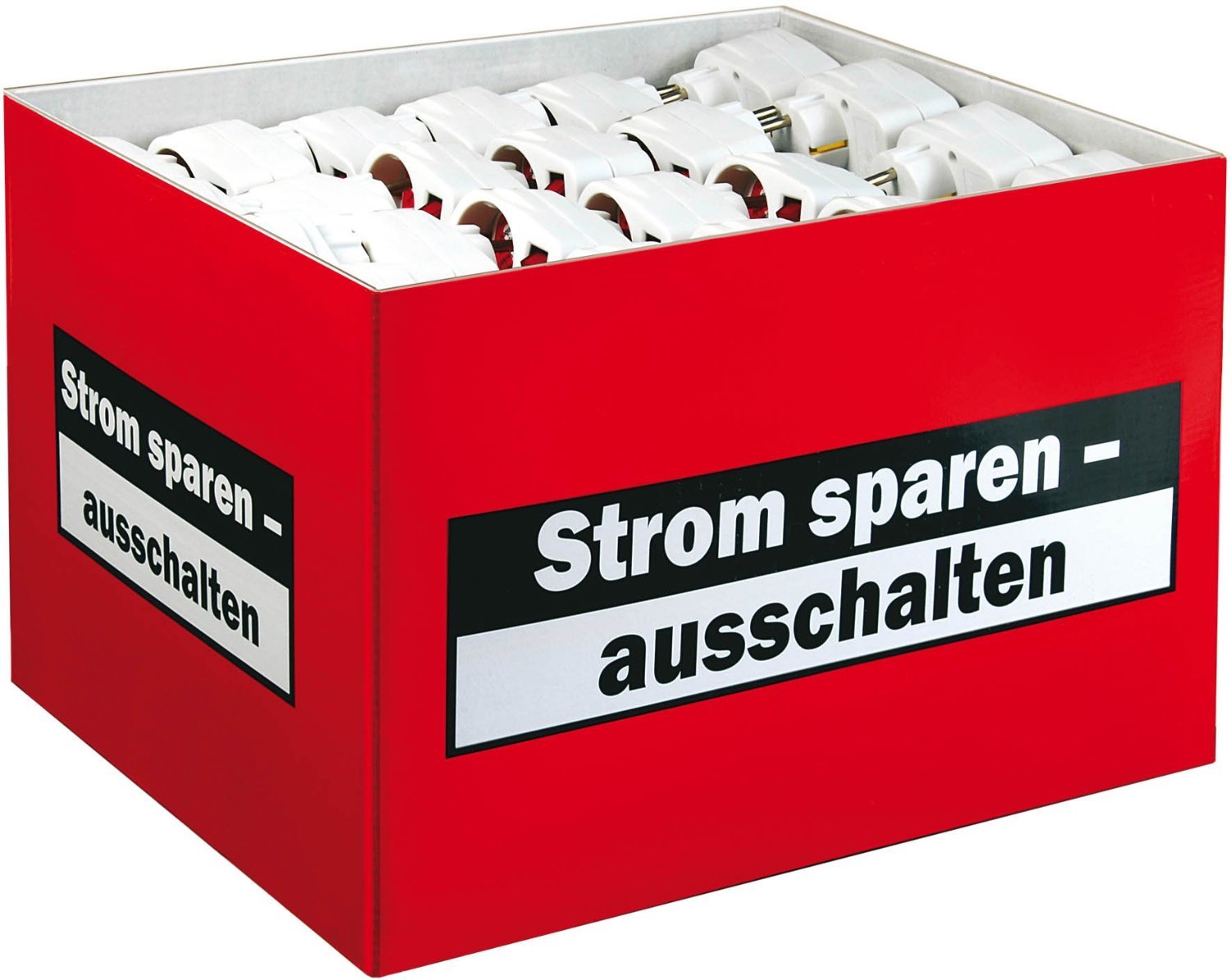 Brennenstuhl Adapter Connector Euro 2 + Protection of Contact 1 White with Switch, 1508100, 1 Schuko mit Schalter - Image 3
