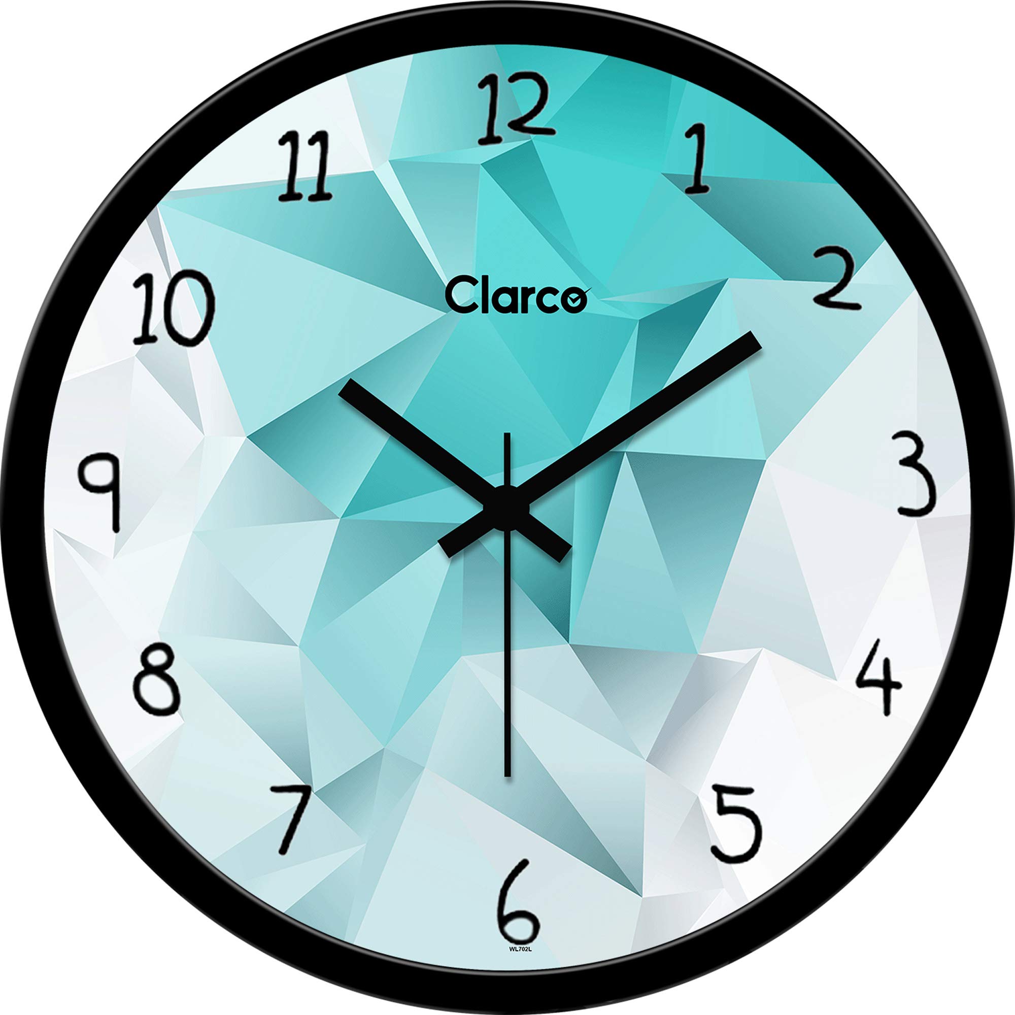 Clarco Designer Decorative Analogue Round Plastic Wall Clock with Glass for Home/Living Room/Bedroom/Kitchen/Office (12 x 12 Inch / 30 x 30 cm)(WL_702LL) (Multi 1)