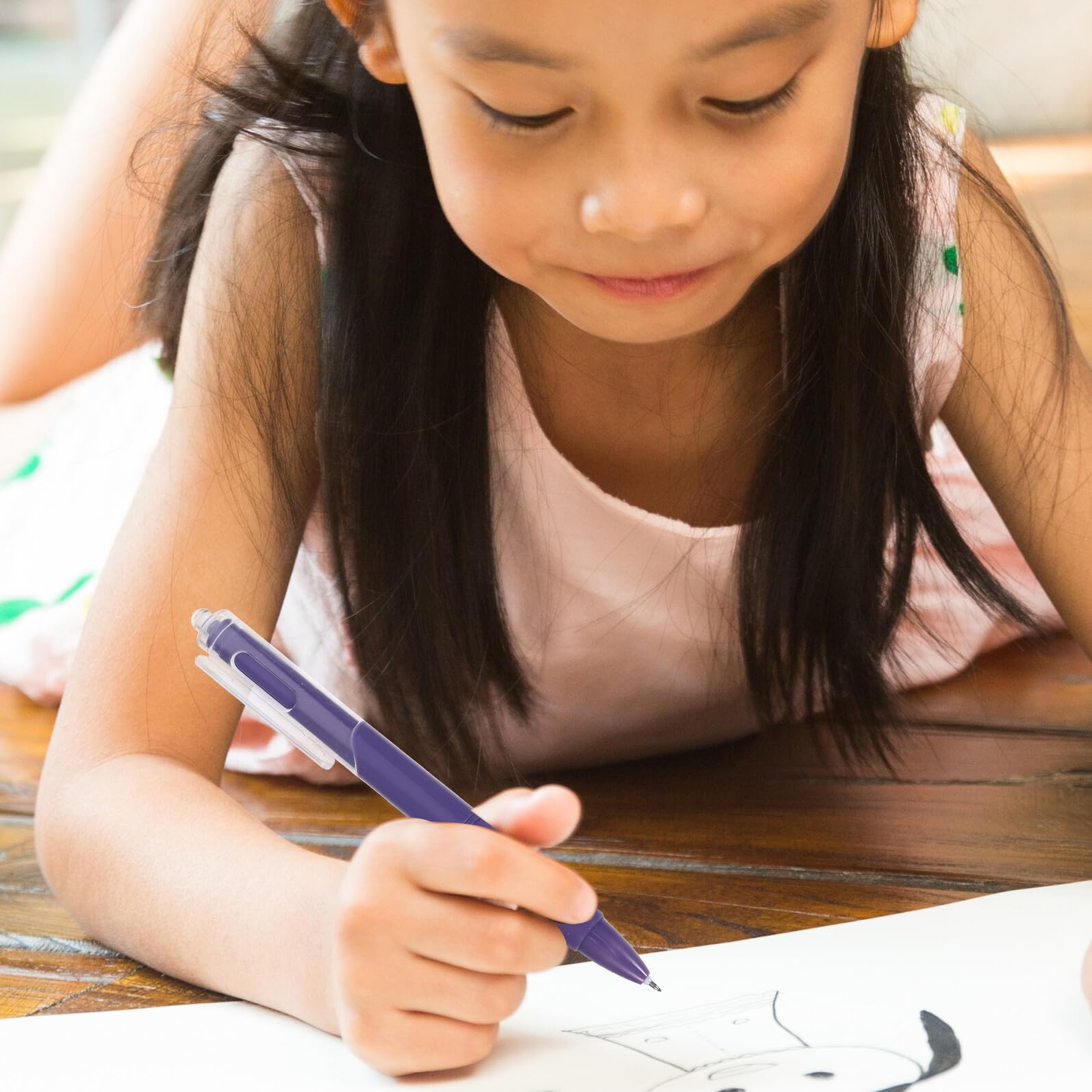 Set da 50 Penne Nere a Scatto Retrattili Punta Fine Penne Gel Tascabili Leggere per Scrittura Scorrevole a Scuola e Ufficio per Diario e Appunti Quotidiani