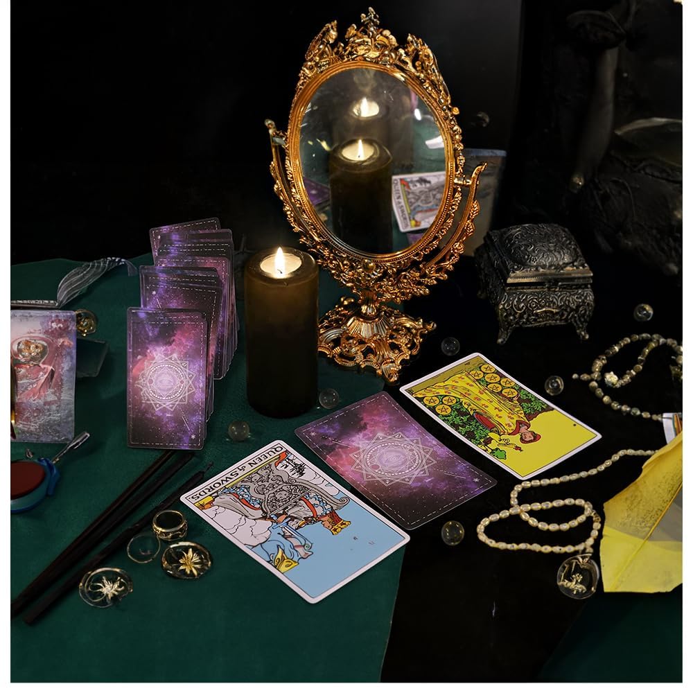 78 PCS Purple Oracle Tarot Cards With Guide Book, 12 cm x 4 cm - Image 3