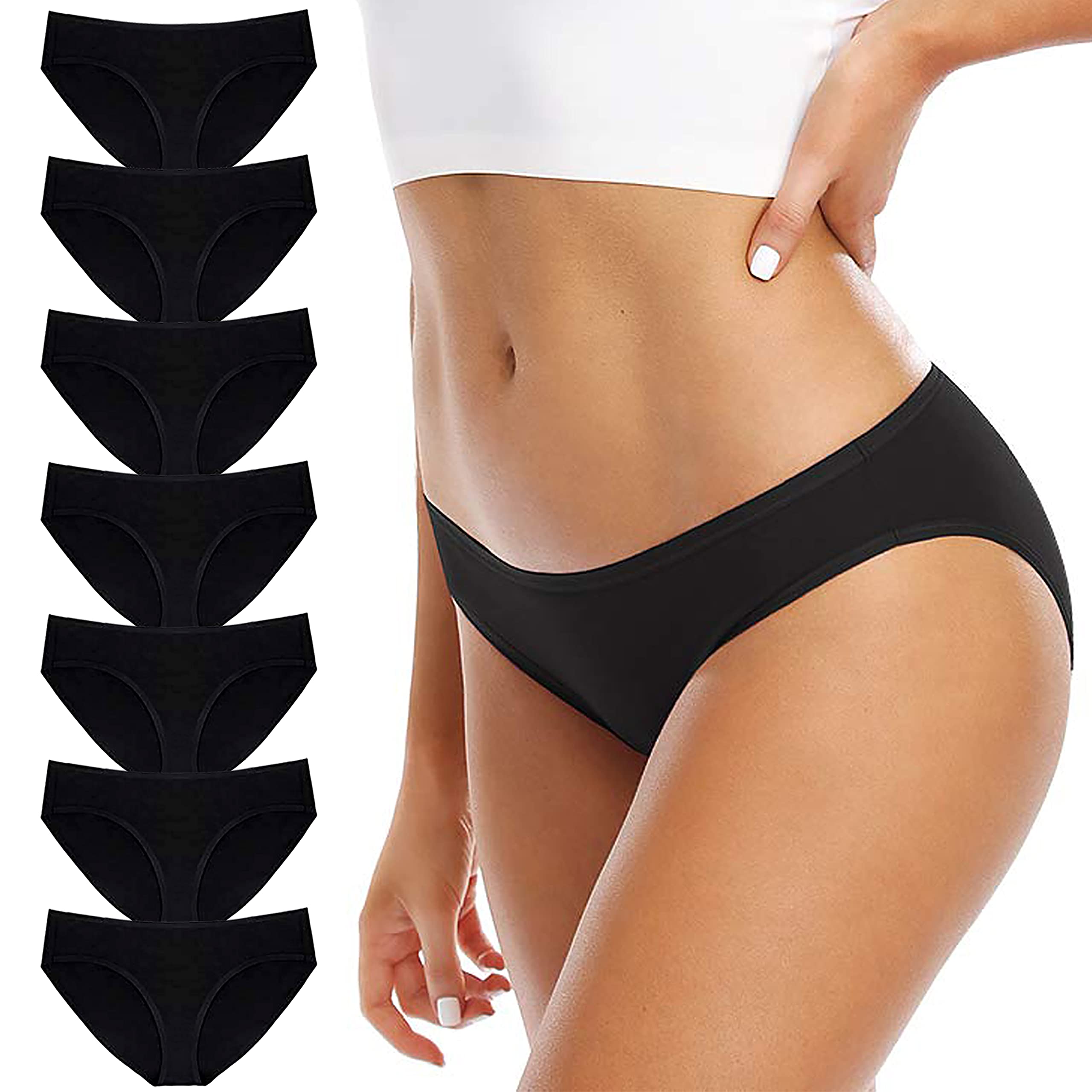 SNM ApparelsWomens Underwear- Cotton Underwear for Women– Soft, Breathable, Lightweight, Stretch, Hipster Panties For Ladies