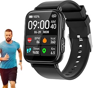 Visiblurry Blood Glucose Watch for Diabetics | TK10 Blood Glucose Monitor Watch with ECG Function - 1.9 Inch HD IPS Screen Blood Sugar Smart Watch Heart Rate Monitor for Blood Sugar Oxygen Pressure