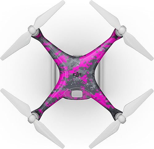 Miniatura 5 de Compatible con Drone DJI Mavic - Adhesivo protector de vinilo resistente a los arañazos - Camuflaje digital azul brillante y gris
