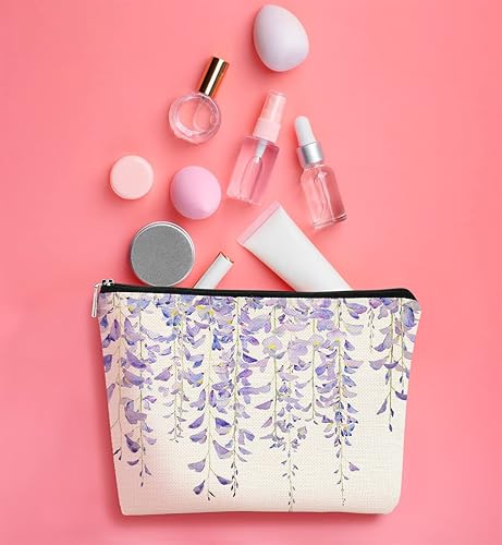 Miniatura 7 de Bolsa de maquillaje floral, bolsa de cosméticos de flores, bolsa de maquillaje estética, bolsa de maquillaje pequeña, bolsa de maquillaje para