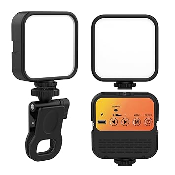 Tygot TG-X100 LED Video Light for Phone, Camera, Laptop, Meeting, Photography, and Lighting, with Clip & Type C, Dimmable & Rechargeable for Selfie Stick Tripod, 2000mAh, 4.5W - image, photos