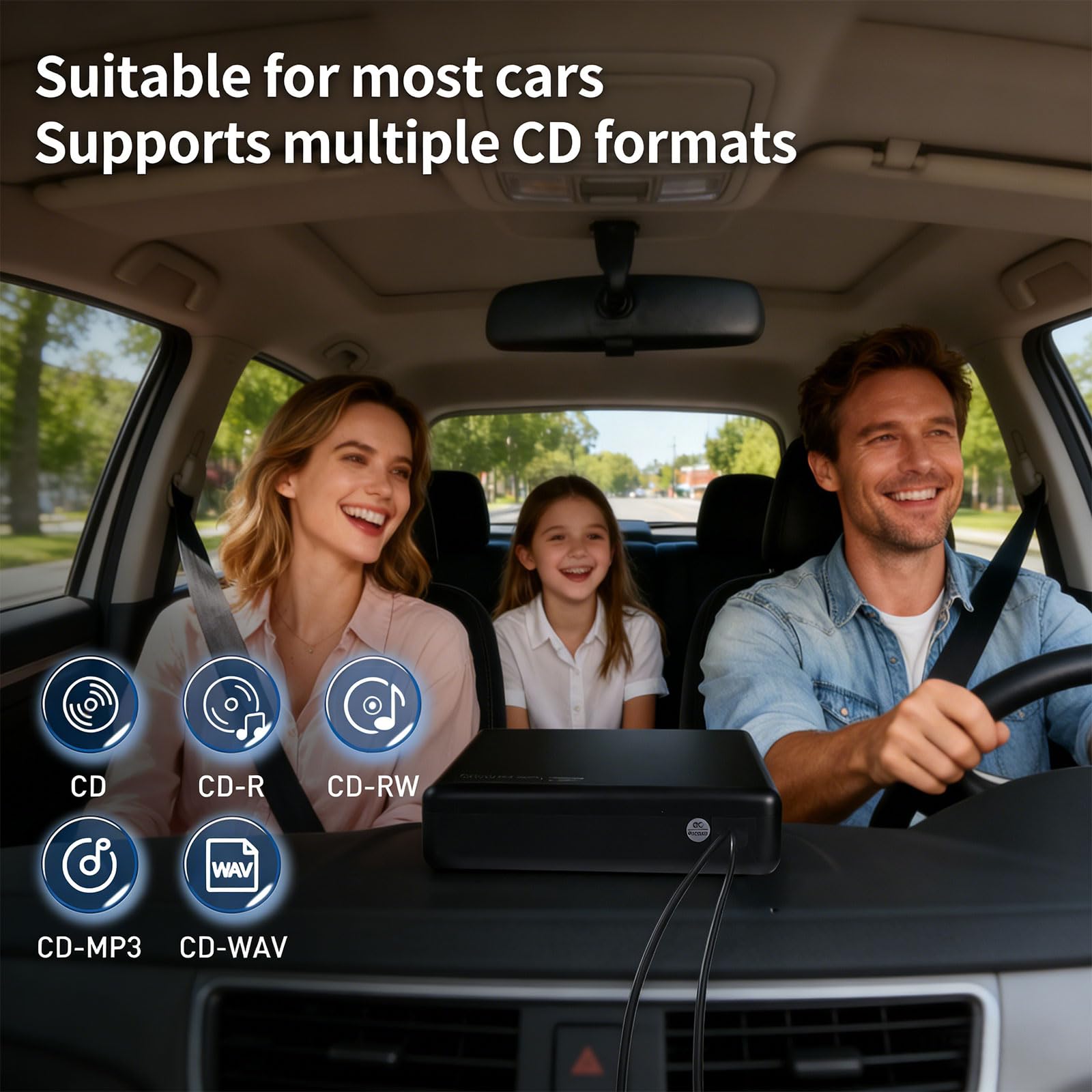 Leichter Musikplayer Fahrzeug mit USB Anschluss und einfacher Steuerung für reibungslose Funktion Globaler Auto Disc Player