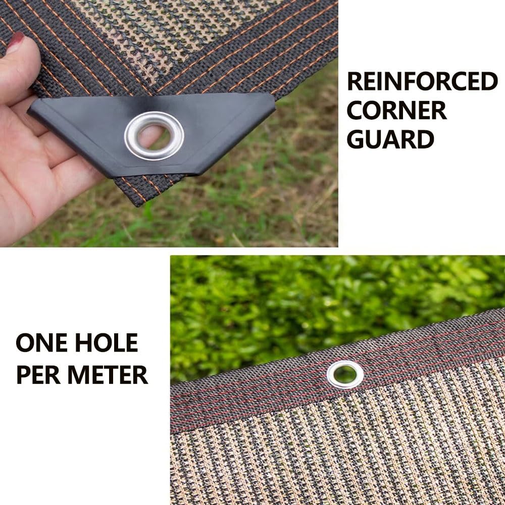 XANAYXWJ Red para sombrilla para Exteriores - Toldo de Malla con Bloqueo UV para jardín, Patio, balcón y pérgola - Vela de Sombra Solar de 8x7 m para Plantas y Flores - Protección al Aire Libre