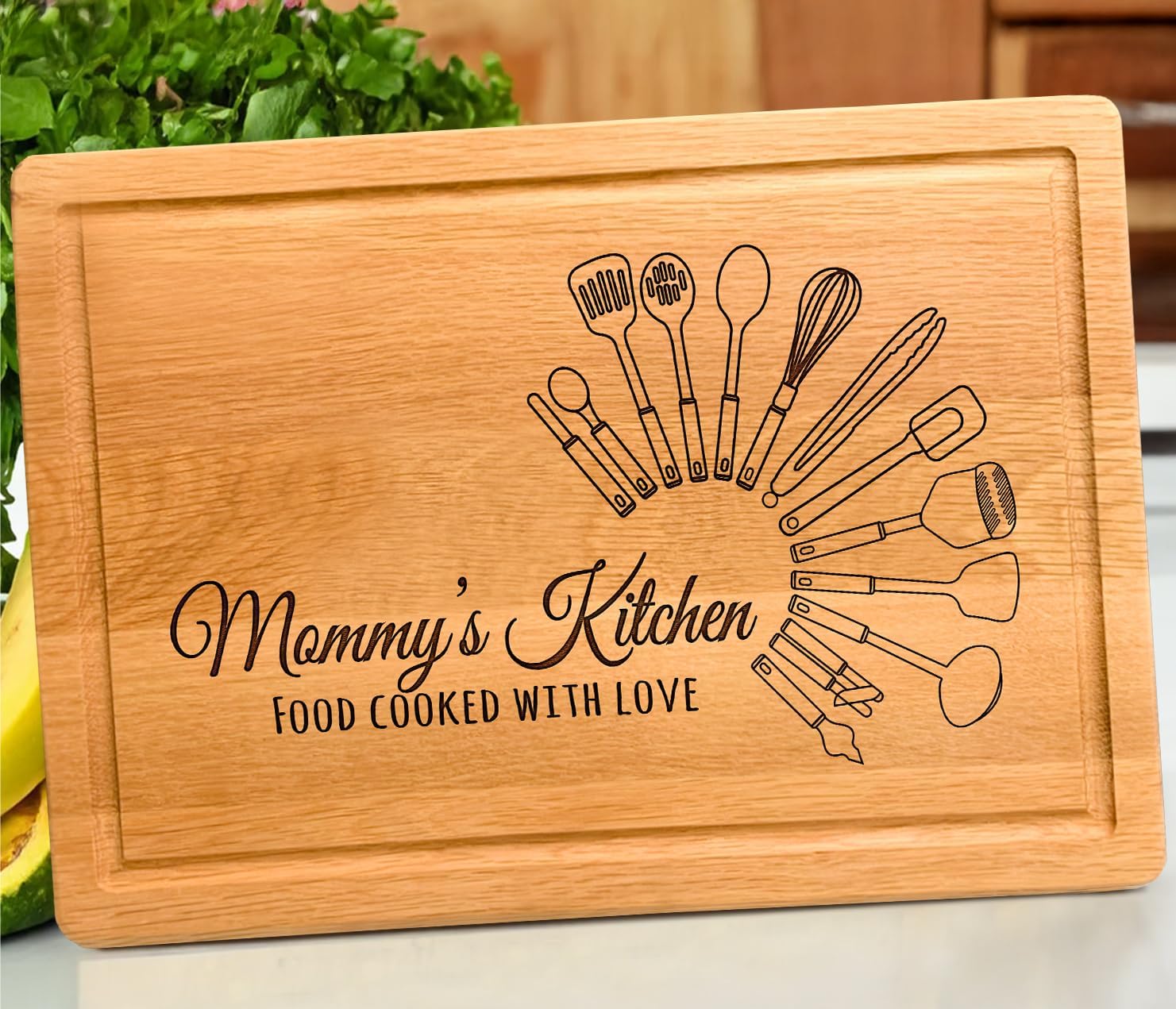 Personalized Cutting Board for Mom, Custom Engraved Mother’s Day Gift for Wife, Grandma or Her, Unique Kitchen Gift Idea, Birthday, Christmas, Housewarming - Image 4