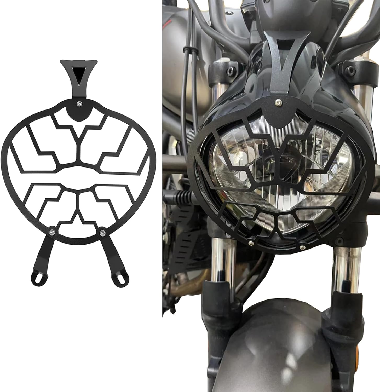 CHIFUN Headlight Grill Guard Cover Motorcycle Accessories Replacement for Kawasaki Vulcan S 650 VN650 EN650 2015-2021 Headlamp Protector Grill Protective Cover