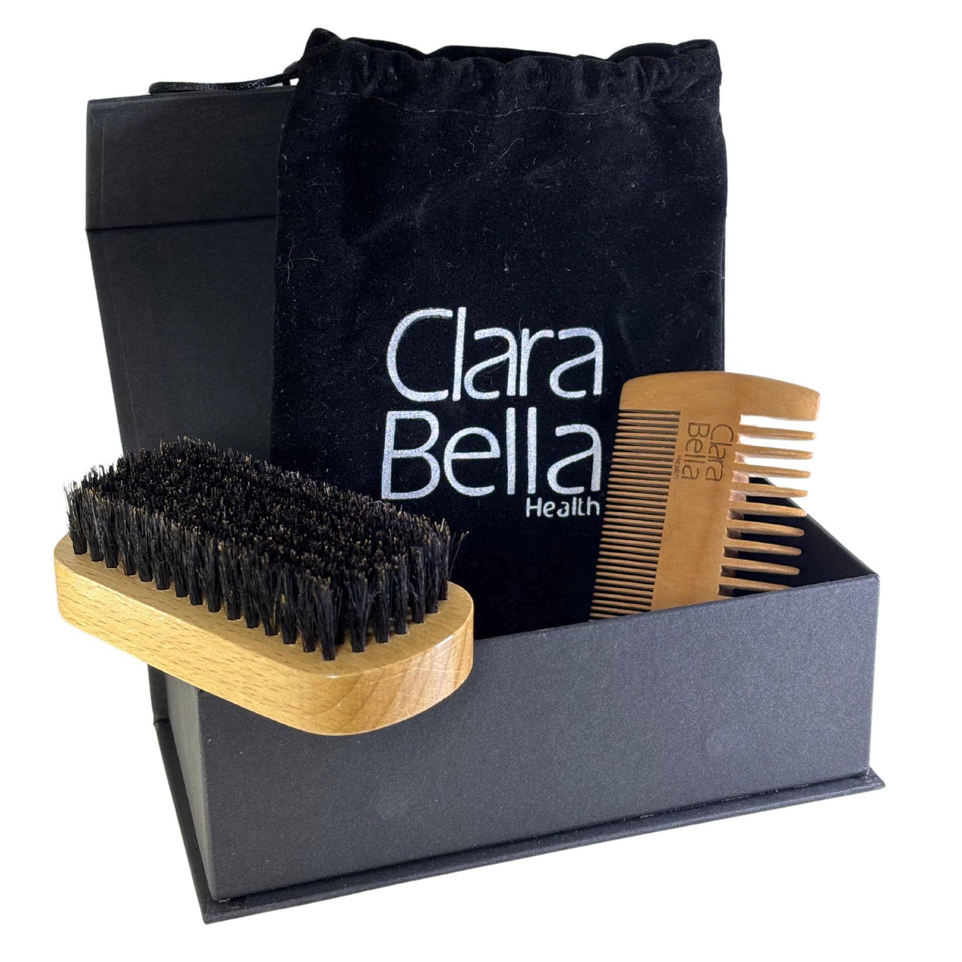 Juego de cepillos de madera para barba para hombre