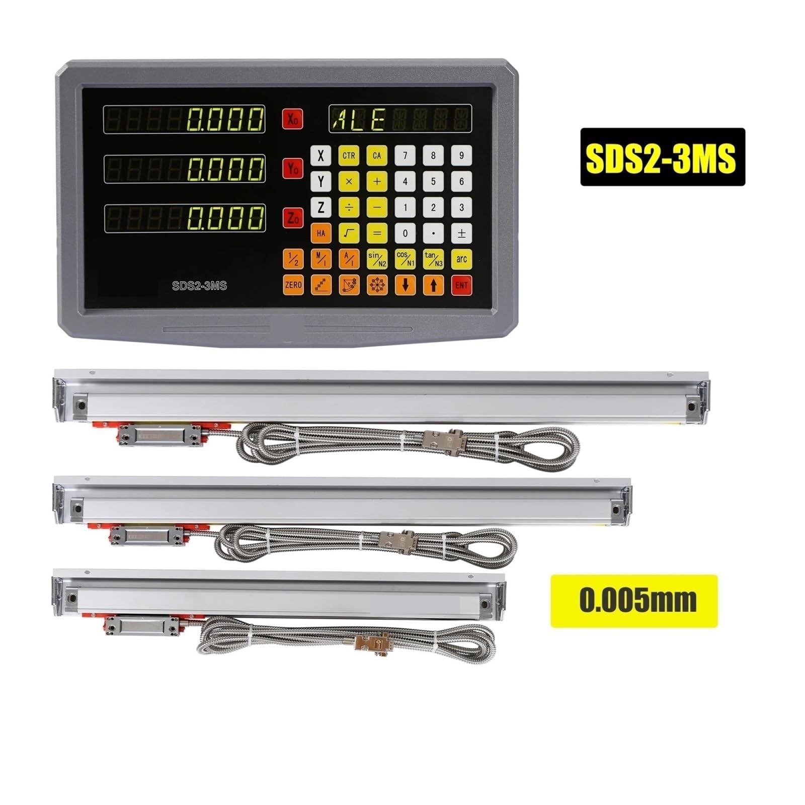 Skale enkodera liniowego, SDS3MS 3 Osiowy Odczyt Cyfrowy Zestaw DRO SDS2-3MS I TTL 0.005mm KA-300 Liniowa Skala Szklana Enkoder Optyczny Do Tokarki Frezarskiej(SDS3MS(No scales))